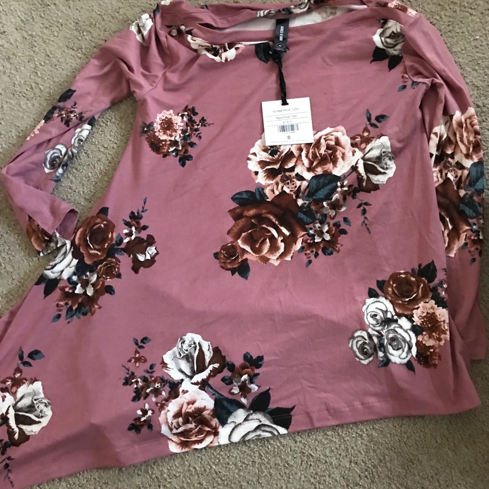 BNWT Agnes and Dora mauve asymmetrical tunic S